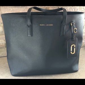 Marc Jacobs saffiano shopper tote black